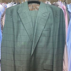 RossiMan 46L Forest green checkered men suit